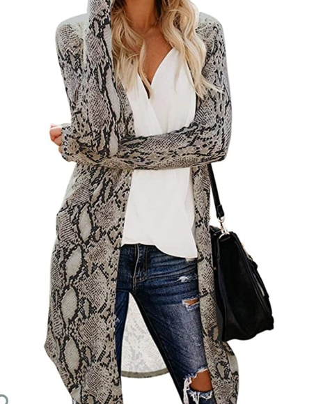 Vici Snake Print Cardigan - Picture 2 of 9